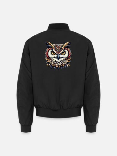 Eule - Unisex Bomberjacke - Schwarz