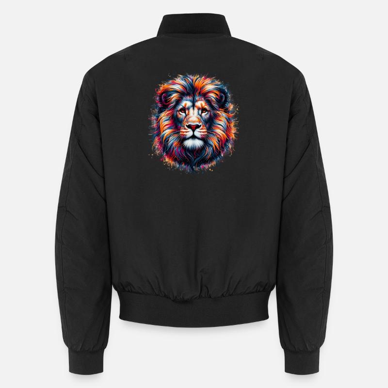 Lion - Unisex Bomber Jacket - black