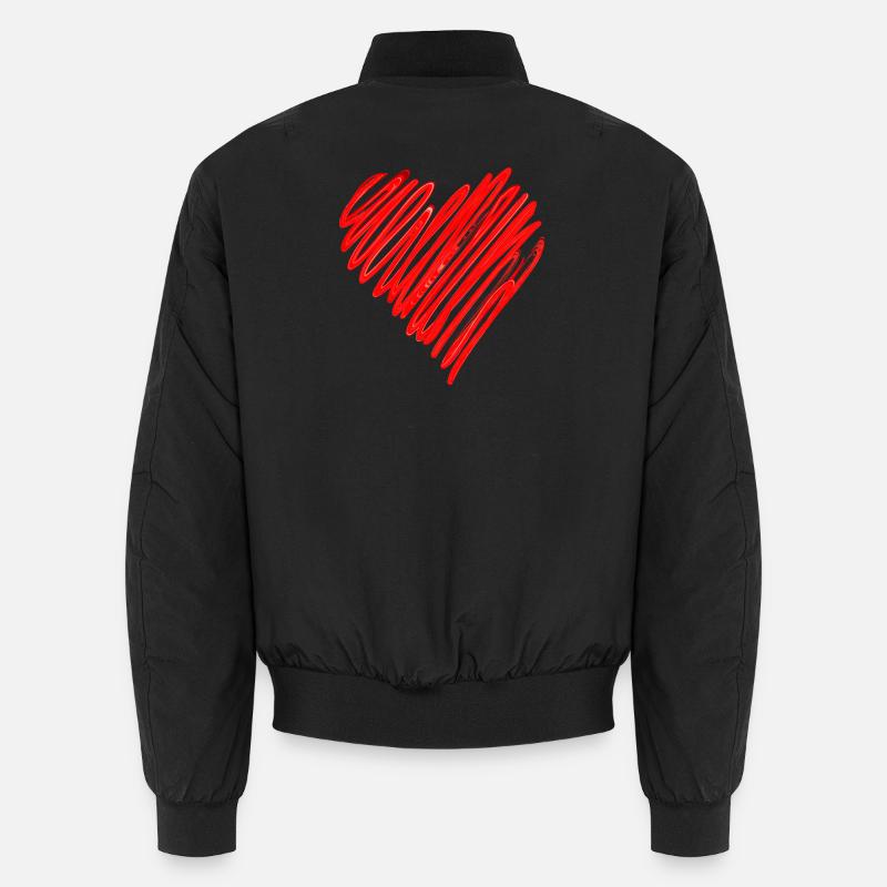 Passionate Heart Neon Design Unisex Bomber Jacket
