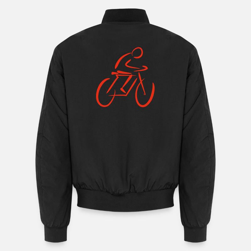 Bicycle stylized Unisex Bomber Jacket