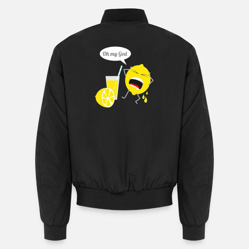 Design de citron drôle - Bomber unisexe - noir