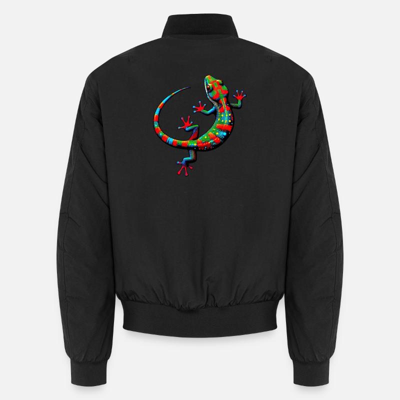 Gecko - Unisex Bomber Jacket - black