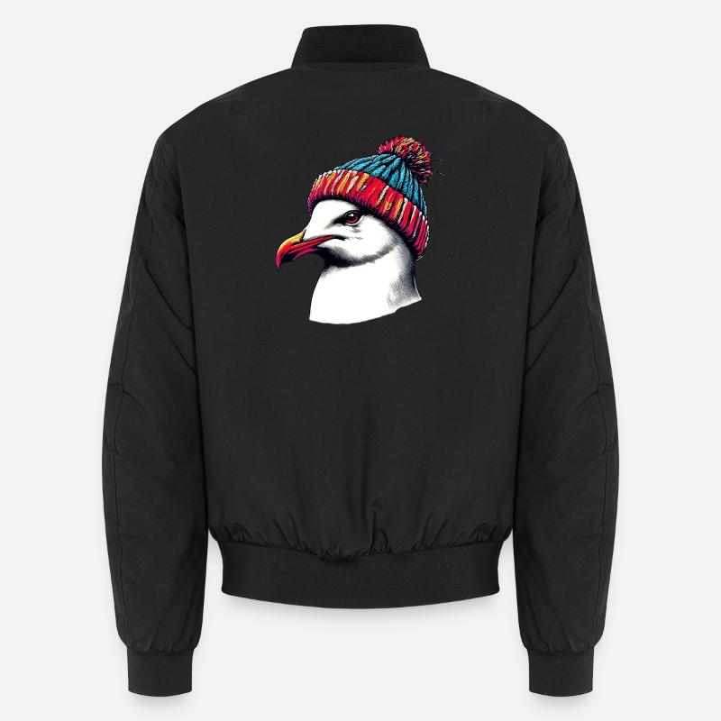 Gull - Unisex Bomber Jacket - black