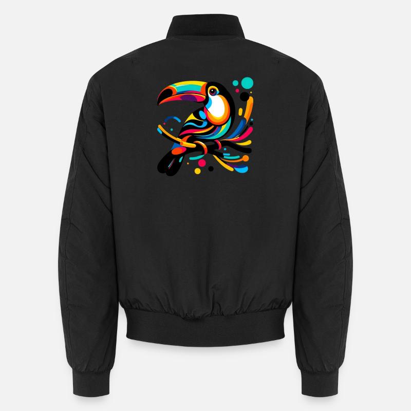 Toucan - Unisex Bomber Jacket - black