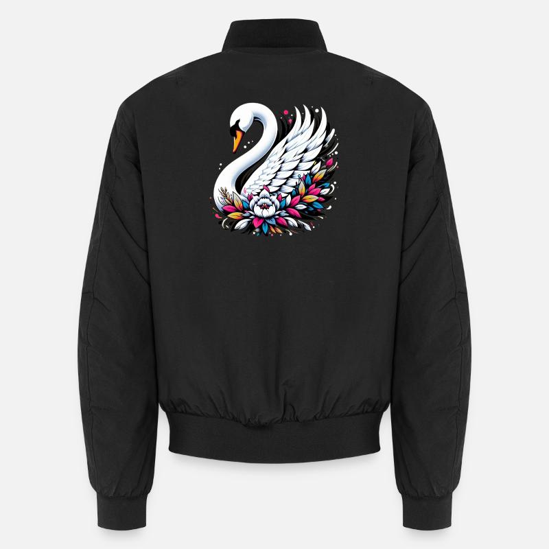 Cygne - Bomber unisexe - noir
