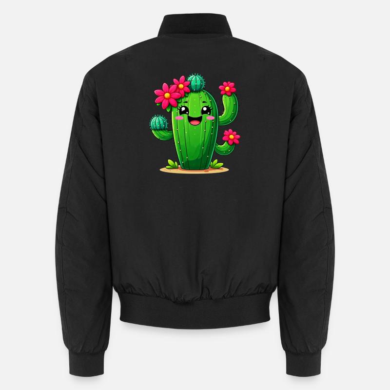 Kaktus - Unisex Bomberjacke - Schwarz