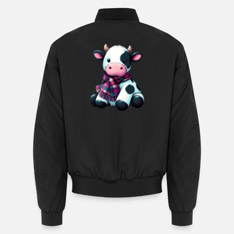 Kuh - Unisex Bomberjacke - Schwarz