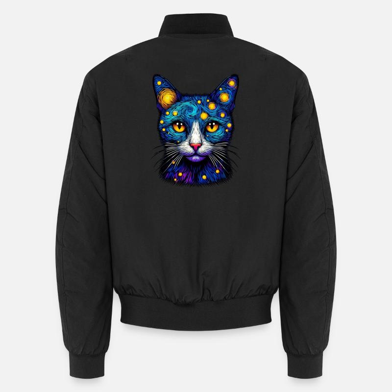 Cat - Unisex Bomber Jacket - black