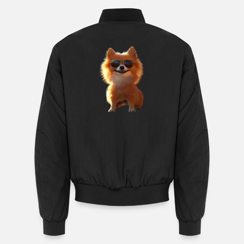 Zwergspitz Pommeraner Pom Süßer Deutscher Spitz Unisex Bomberjacke