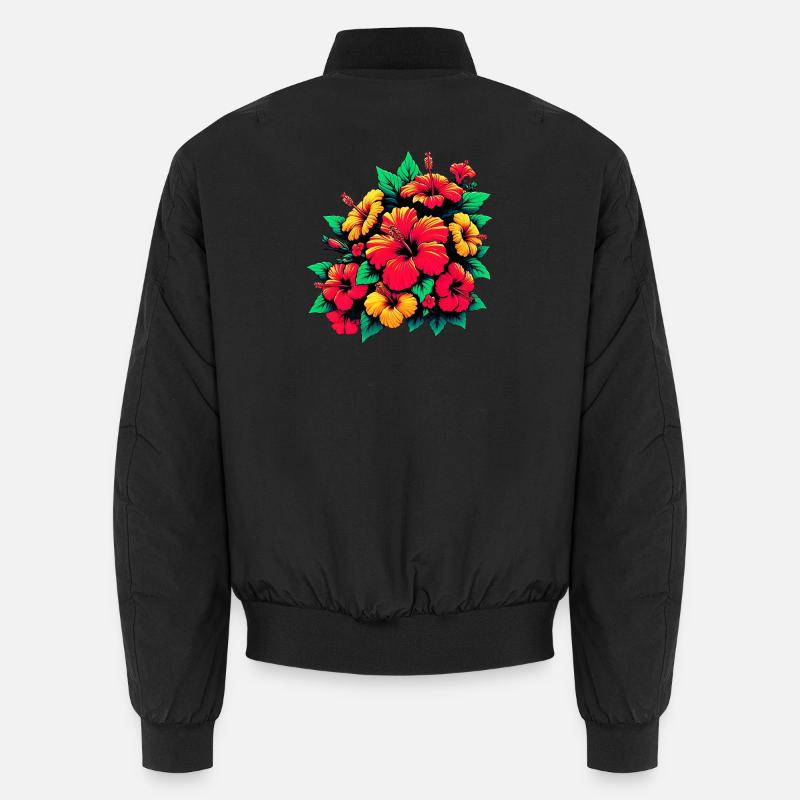 Fleurs d’hibiscus Bomber unisexe