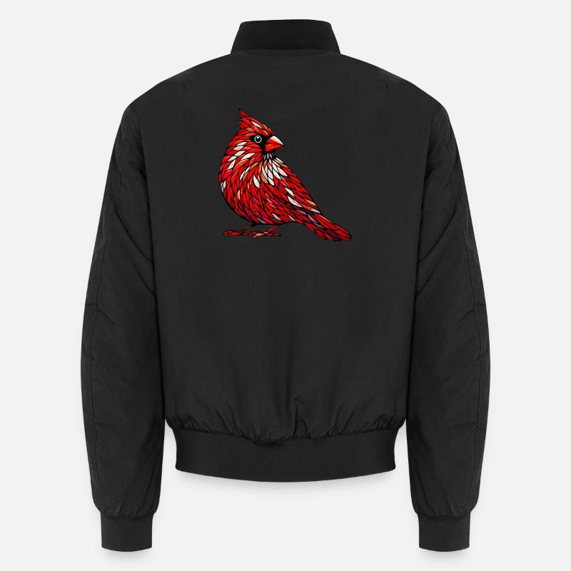 Kardinalrot - Unisex Bomberjacke - Schwarz
