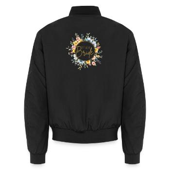 Team Bride! Personalisierbar - Unisex Bomberjacke - Schwarz - Hinten - AI Model Male 185 light (185cm)
