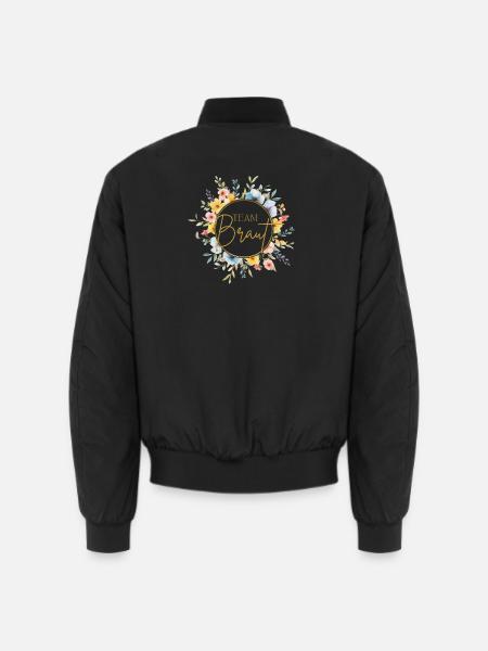 Team Braut! Personalisierbar - Unisex Bomberjacke - Schwarz