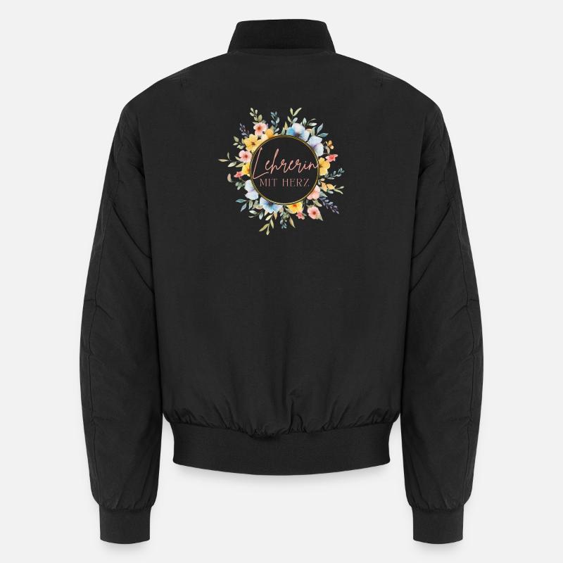 Lehrerin mit Herz! Personalisierbares Design Unisex Bomberjacke