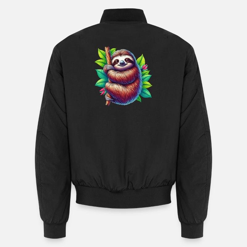 Sloth - Unisex Bomber Jacket - black