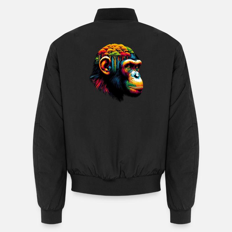 Monkey - Unisex Bomber Jacket - black