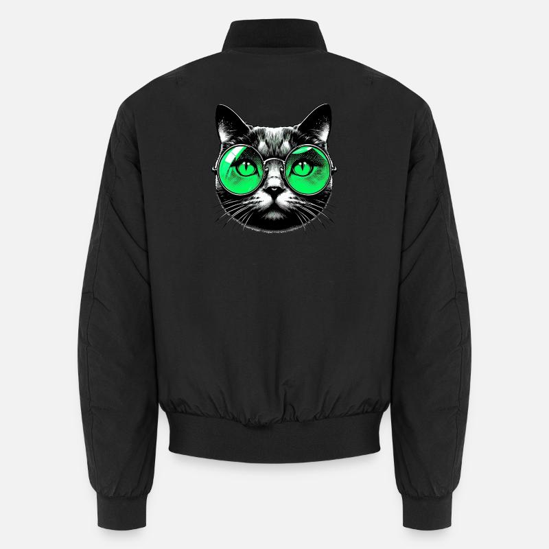 Le Chat avec des lunettes Bomber unisexe