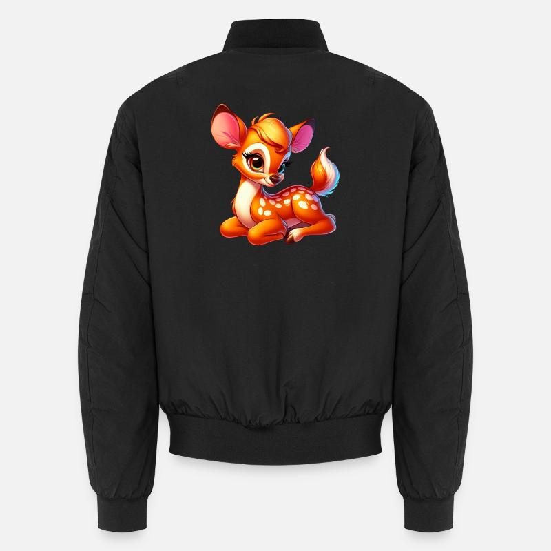 Rehbraun - Unisex Bomberjacke - Schwarz