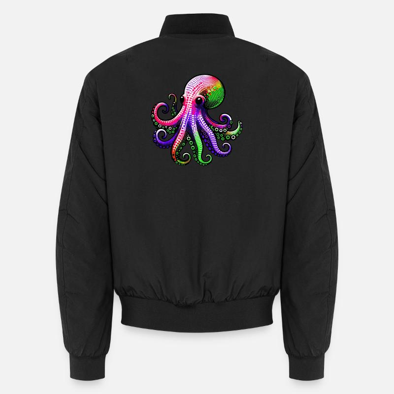 Pieuvre - Bomber unisexe - noir