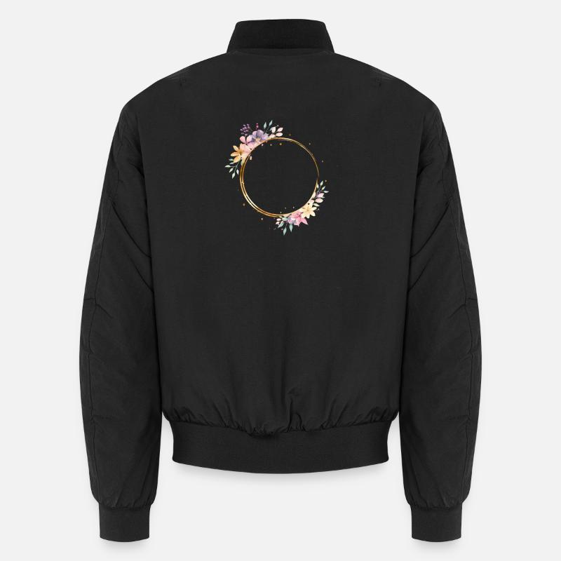 Flower circle, colorfully customizable Unisex Bomber Jacket