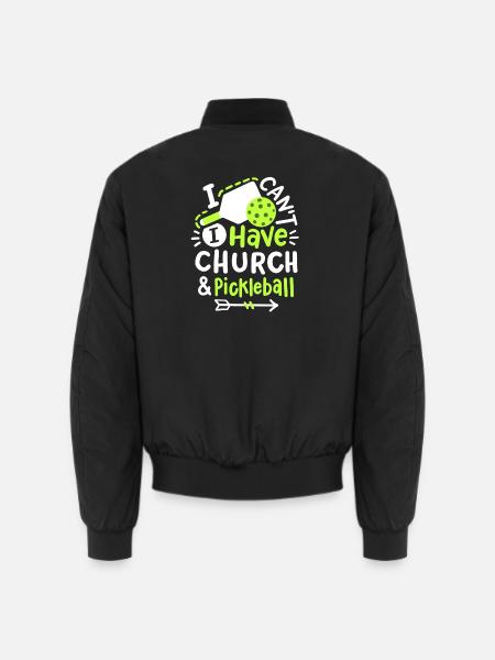 Pickleball-Spieler Christ - Unisex Bomberjacke - Schwarz