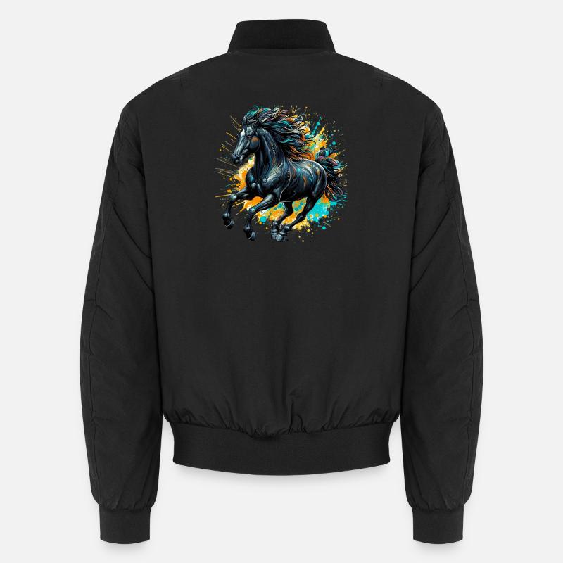 Horse - Unisex Bomber Jacket - black