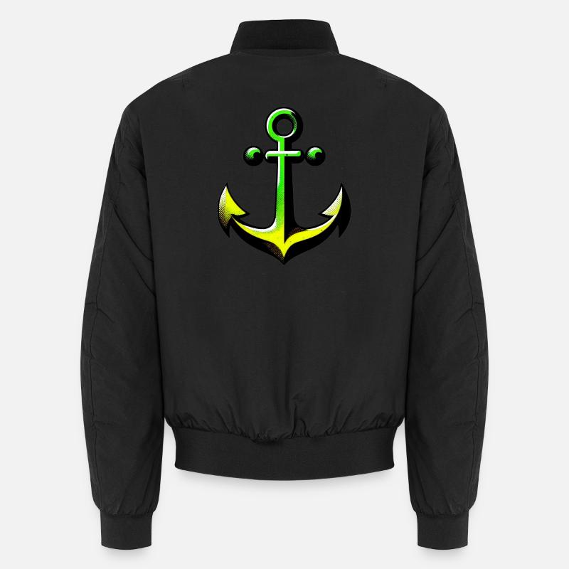Ein Anker - Unisex Bomberjacke - Schwarz