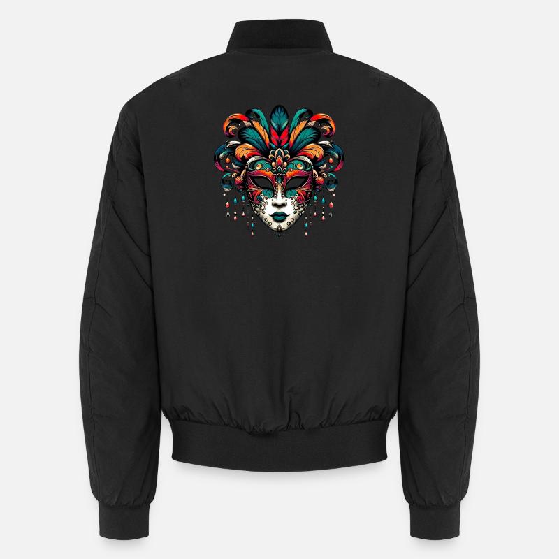 Venice Carnival Mask Unisex Bomber Jacket