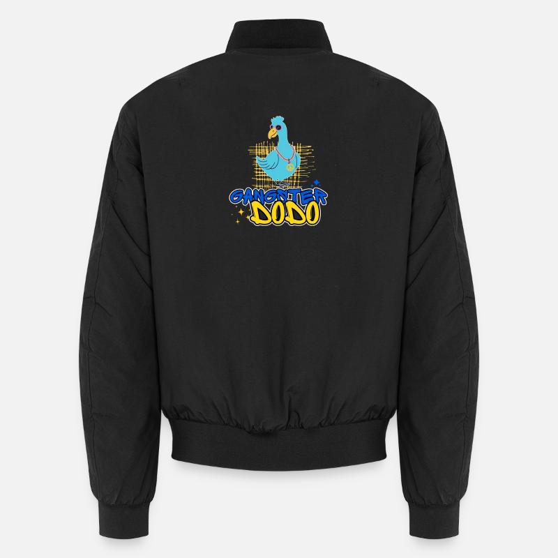 Gangster Dodo witziger Comicstil Unisex Bomberjacke