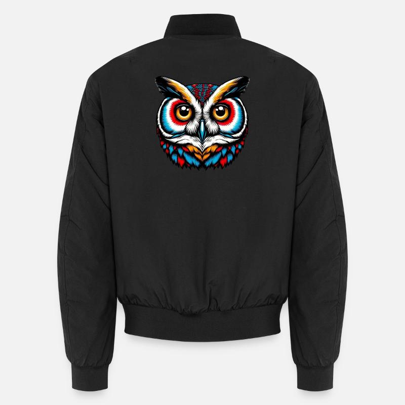 Eule - Unisex Bomberjacke - Schwarz