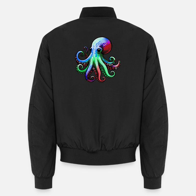 Pieuvre - Bomber unisexe - noir