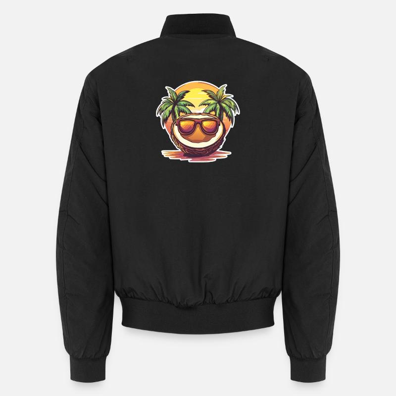 Kokosstrand mit Sonnenbrille - Bomber unisexe - noir