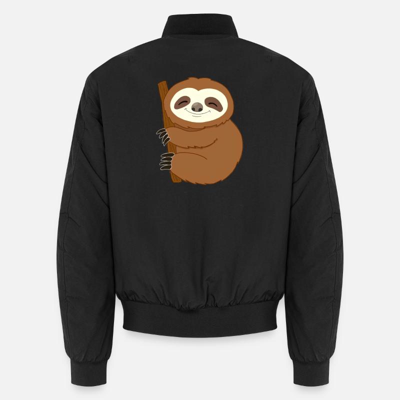 Faultier - Unisex Bomberjacke - Schwarz