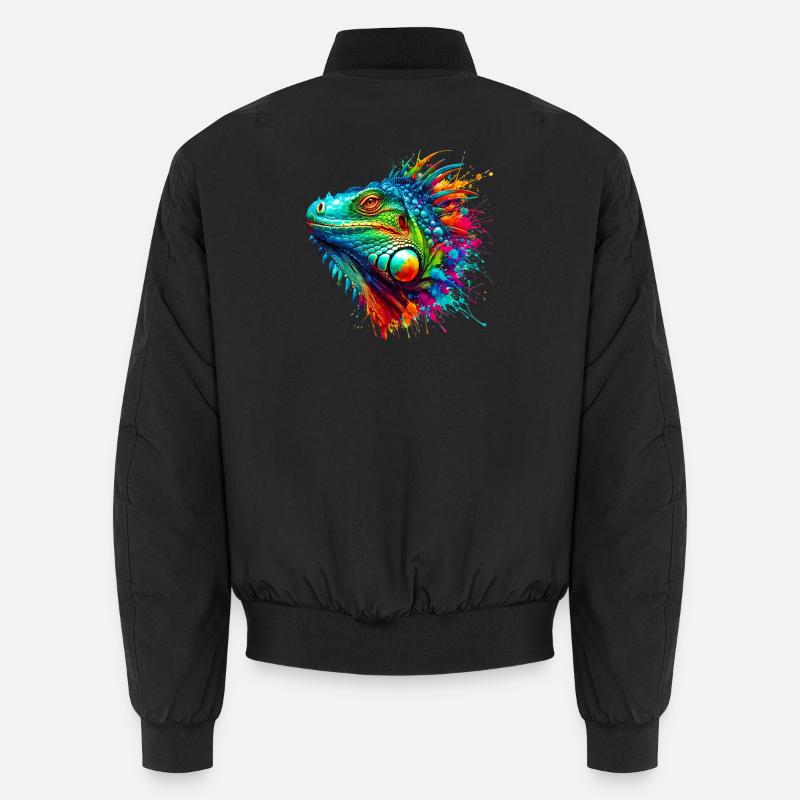 Iguane - Bomber unisexe - noir