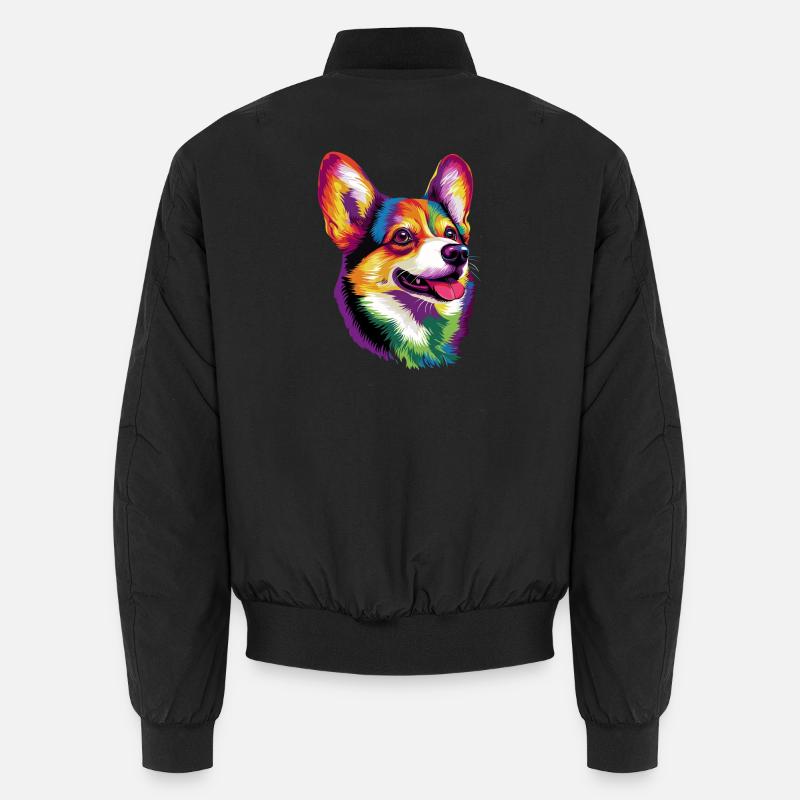 Corgi Bunt Regenbogen Welsh Corgi Cardigan Corgis Unisex Bomberjacke