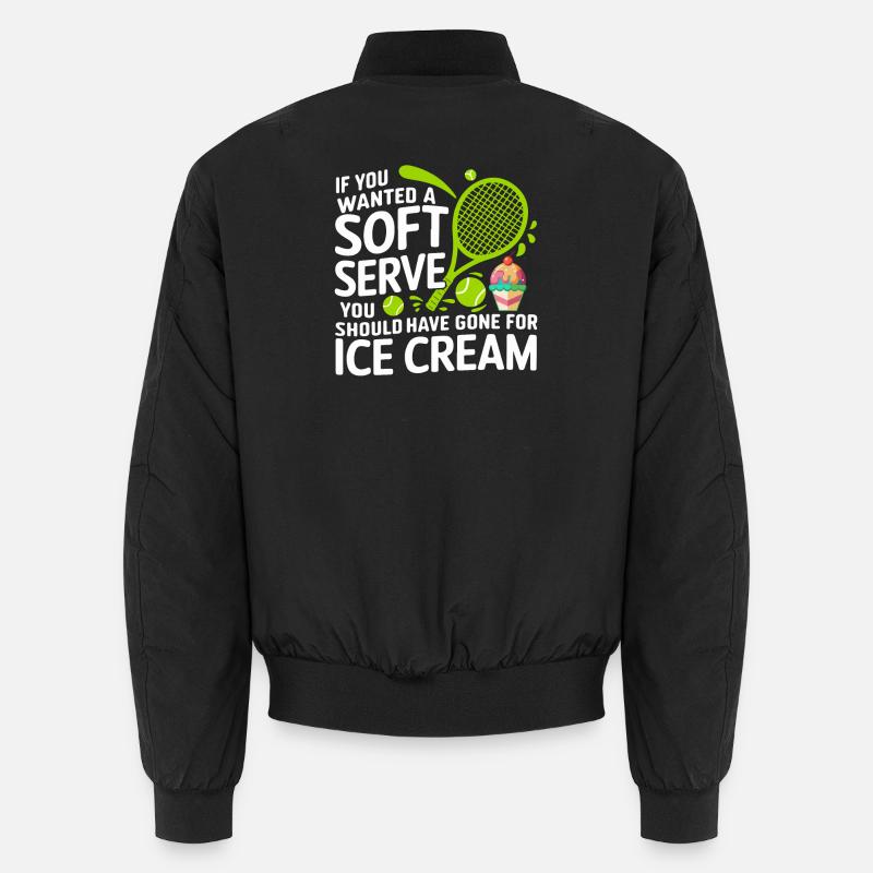 Soft Serve vs Eiscreme Cartoon-Zitat Bomber unisexe