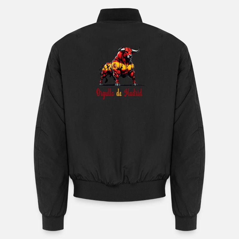 The Pride Madrid flag design - Unisex Bomber Jacket - black