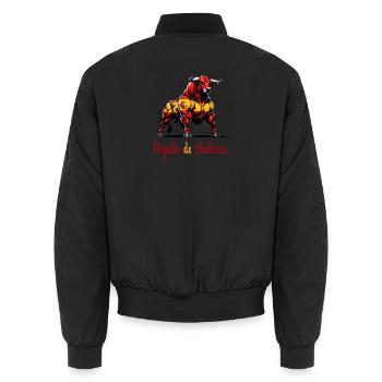 Le design du drapeau de Pride Mallorca - Bomber unisexe - noir - Dos - AI Model Male 185 light (185cm)