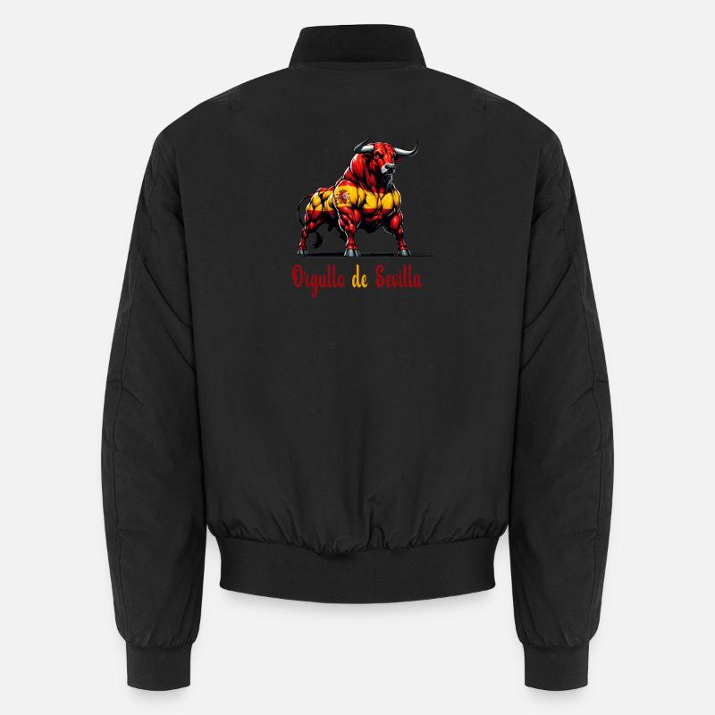 Der Stolz Sevilla Flagge Design - Unisex Bomberjacke - Schwarz