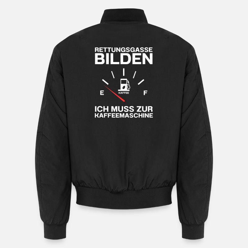 Rettungsgasse Kaffee Kaffetrinker Kaffeebohne - Unisex Bomberjacke - Schwarz