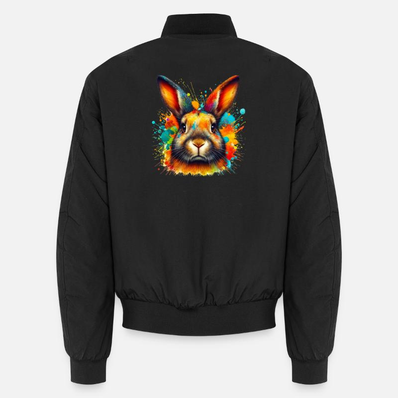 Rabbit - Unisex Bomber Jacket - black