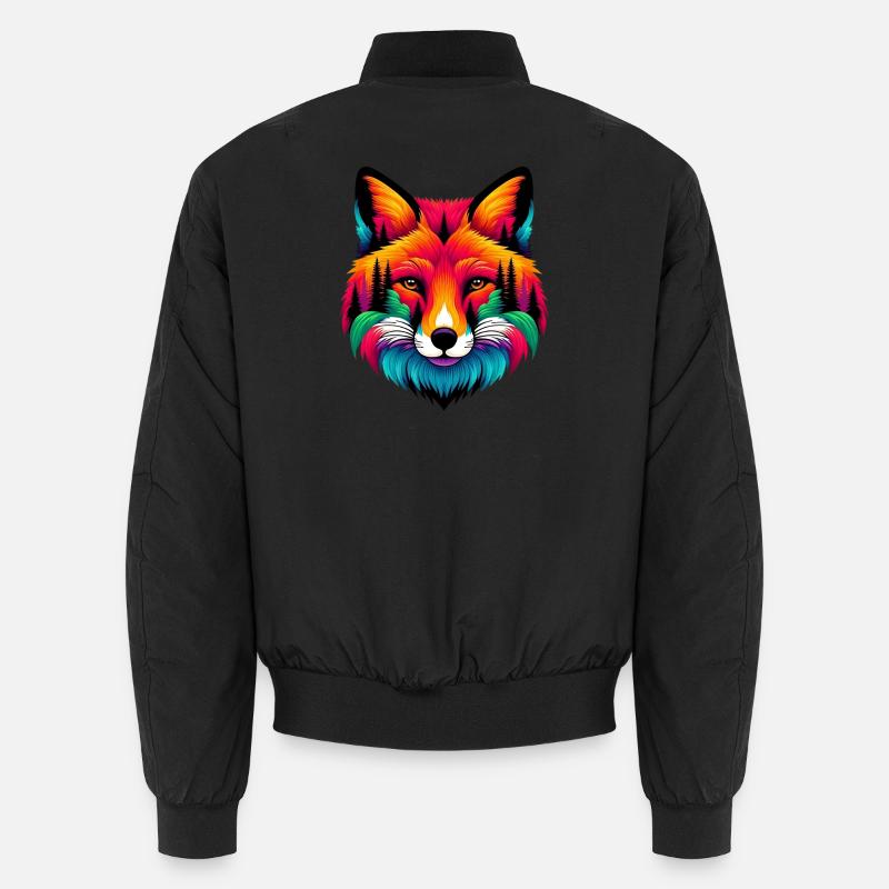 Fox - Unisex Bomber Jacket - black