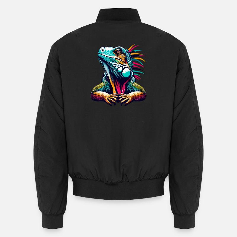 Iguana - Unisex Bomber Jacket - black