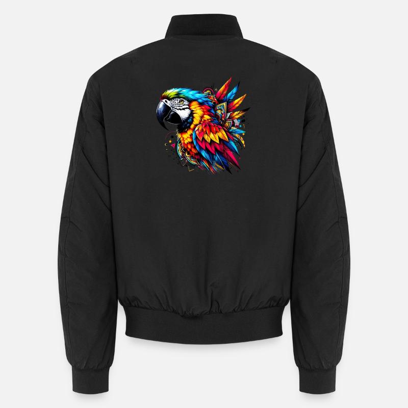 Papagei - Unisex Bomberjacke - Schwarz