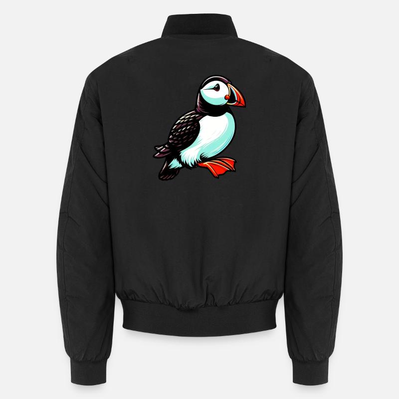 Papageitaucher - Unisex Bomberjacke - Schwarz