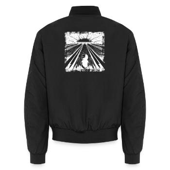 Bowling Sport - Unisex Bomberjacke - Schwarz - Hinten - AI Model Male 185 light (185cm)