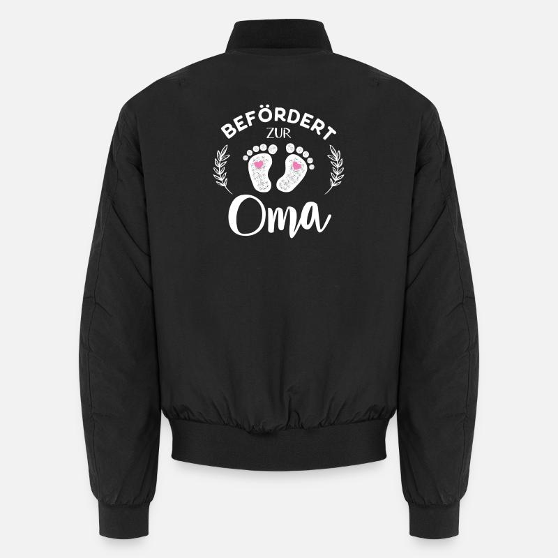 Befördert zur Oma Bald Großmutter Stolze Oma Unisex Bomberjacke