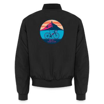 Design de T-shirt Mont Ventoux - Unisex Bomberjacke - Schwarz - Hinten - AI Model Male 185 light (185cm)