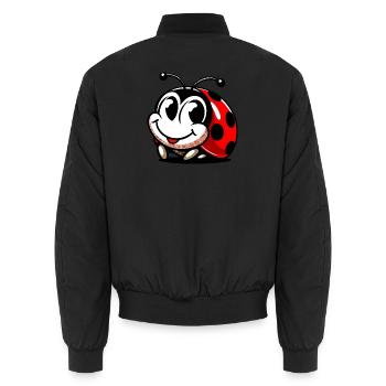 Ladybird - Unisex Bomber Jacket - black - Back - AI Model Male 185 light (185cm)