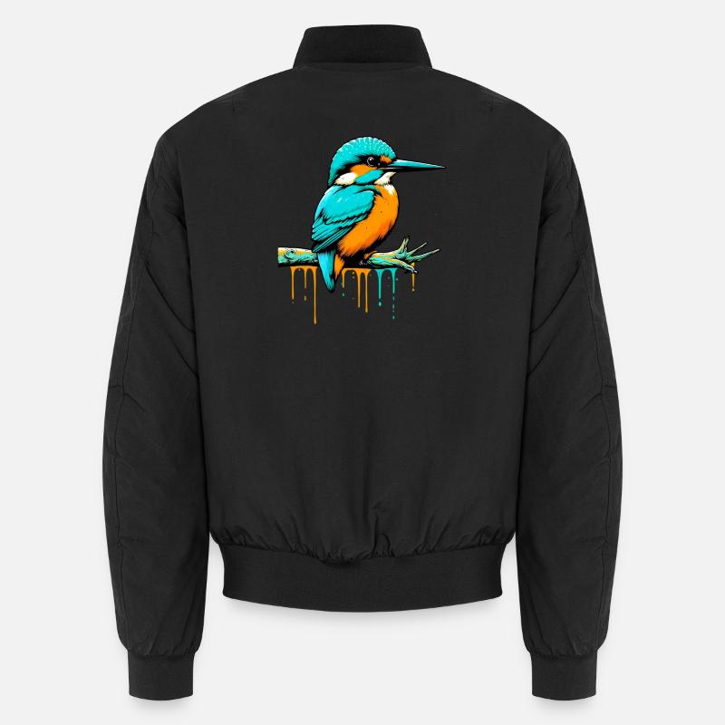 Eisvogel - Unisex Bomberjacke - Schwarz
